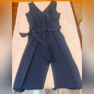 Navy Sleeveless Jumpsuit By The Drop